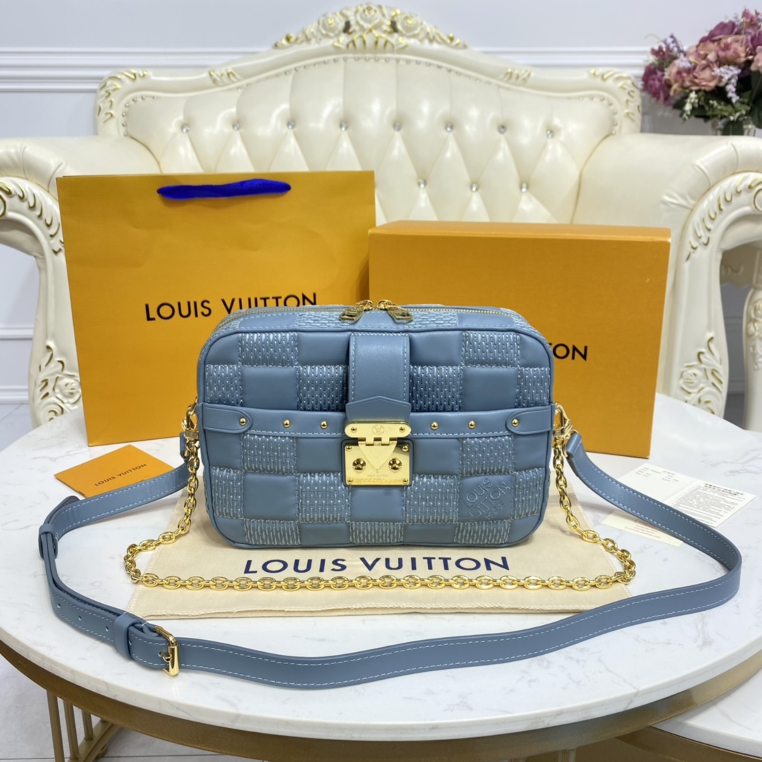 Louis Vuitton TROCA PM Handbag M59115 Glacier Blue